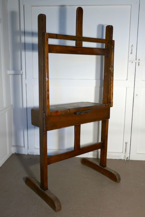 fig 2. A Very Rare Large French Oak Studio Easel