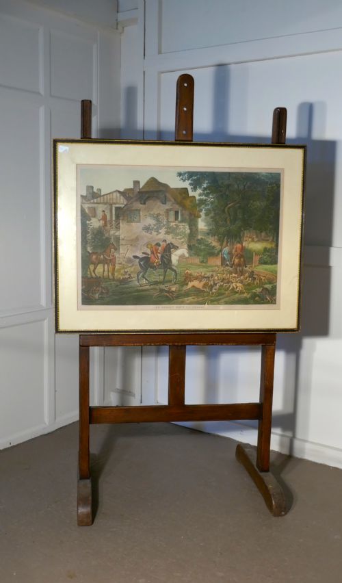 fig 5. A Very Rare Large French Oak Studio Easel