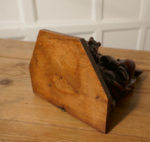 fig 3. A 19th Century Carved Oak Wall Bracket, Medieval Magician