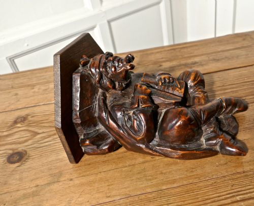 fig 4. A 19th Century Carved Oak Wall Bracket, Medieval Magician