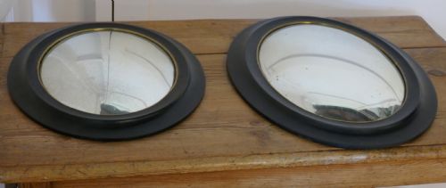 fig 3. Regency Style Ebonised Convex Oval Wall Mirror