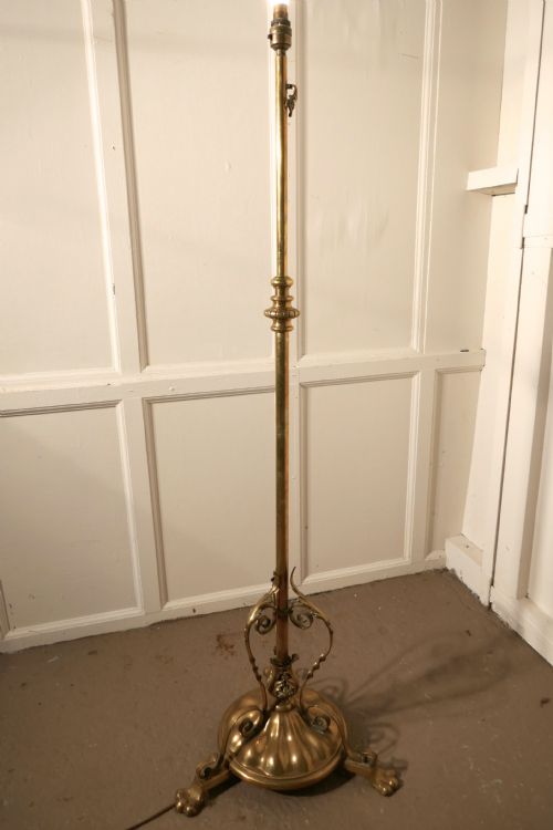 fig 4. Arts and Crafts Brass Floor Lamp Rococo Standard Lamp