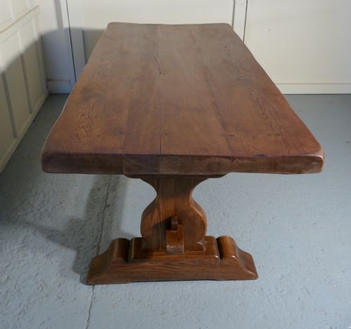 fig 1. A Large French Oak Farmhouse Table, Table Monastère