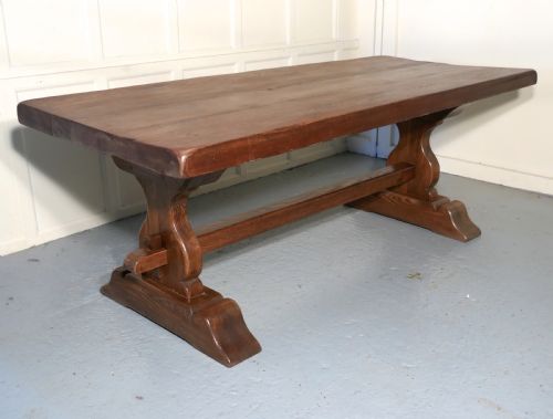fig 3. A Large French Oak Farmhouse Table, Table Monastère