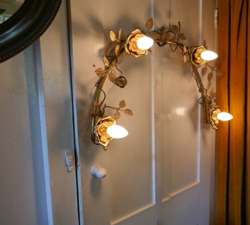 fig 3. Decorative Brass Half Moon Brass Wall Light