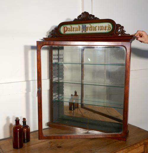 fig 2. Victorian Mahogany Chemist Pharmacy Cabinet