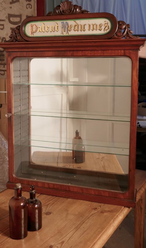 fig 3. Victorian Mahogany Chemist Pharmacy Cabinet