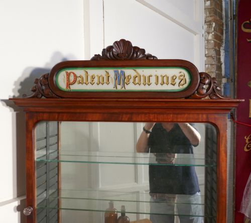 fig 4. Victorian Mahogany Chemist Pharmacy Cabinet