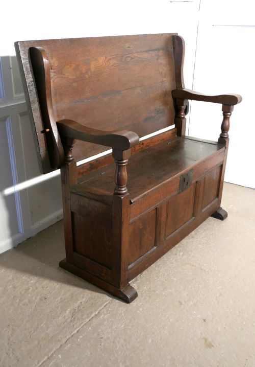 Oak Monks Bench Settle,
