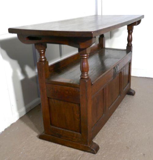 fig 2. Oak Monks Bench Settle,