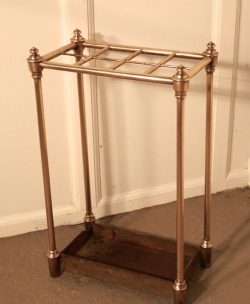 Victorian Brass and Cast Iron Walking Stick Stand or Umbrella Stand