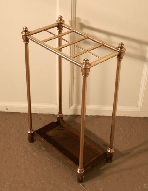 fig 1. Victorian Brass and Cast Iron Walking Stick Stand or Umbrella Stand