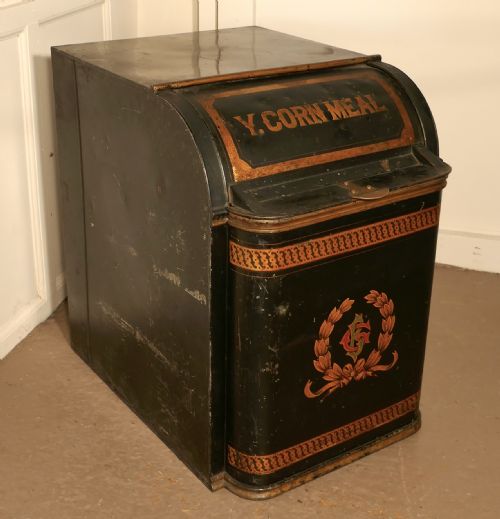 Large 19th Century American Troemner of Philadephia Toleware Cornmeal  Bin