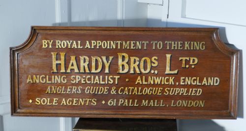 Hardy Bros Ltd, Angling Specialists Large Oak Wall Plaque