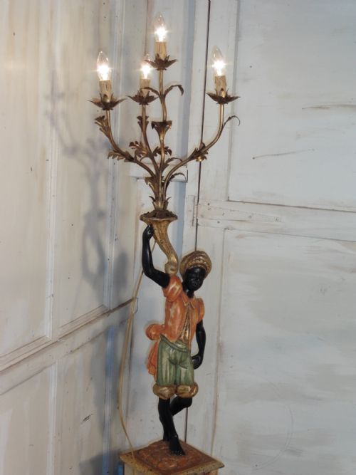 fig 1. A Magnificent Venetian Blackamoor Candelabra