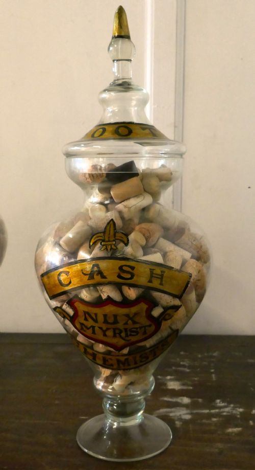 fig 2. Collection of Three Very Large Apothecary or Old Boots Chemist Jars Shop Display