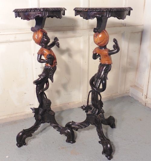 A Pair of Venetian Blackamoor Wine Tables