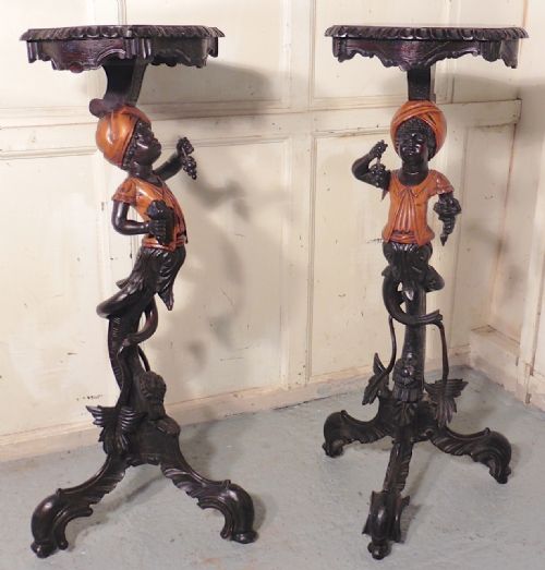 fig 1. A Pair of Venetian Blackamoor Wine Tables