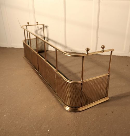 fig 2. A Large Victorian Brass Club Fender