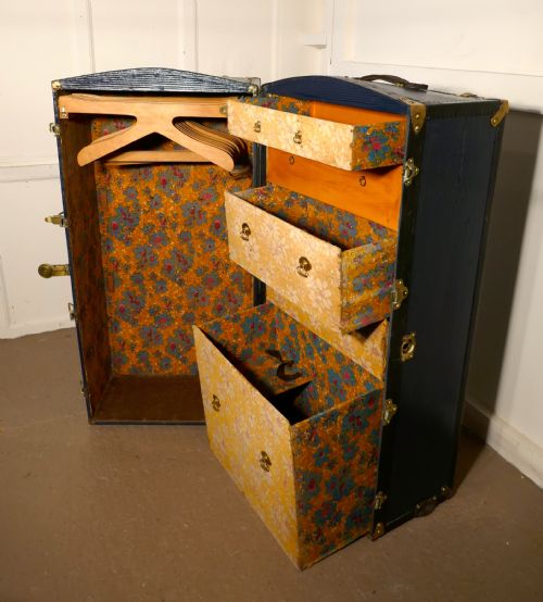 fig 2. Fitted Steamer Trunk or Cabin Wardrobe, Portmanteau by LG Paris