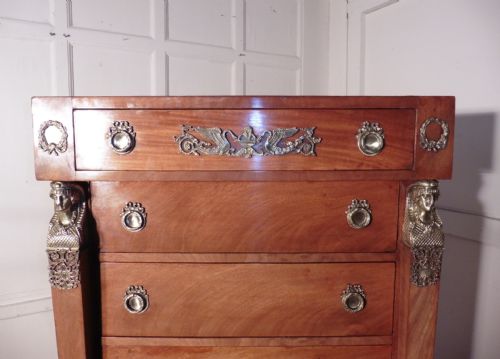 fig 5. A Tall French Art Deco Walnut Chest of Drawers in the Neo Classical Style