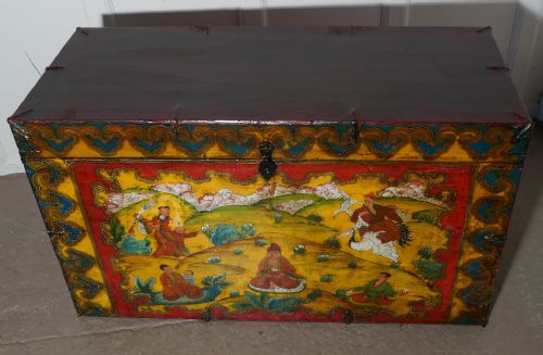 fig 4. Oriental Folk Art Painted Chest or Coffer