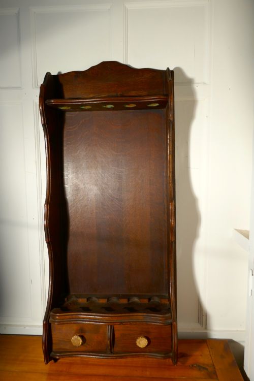 19th Century French Oak Hunting Lodge Shot Gun Rack