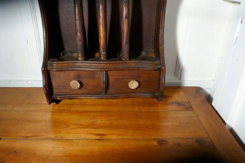 fig 2. 19th Century French Oak Hunting Lodge Shot Gun Rack