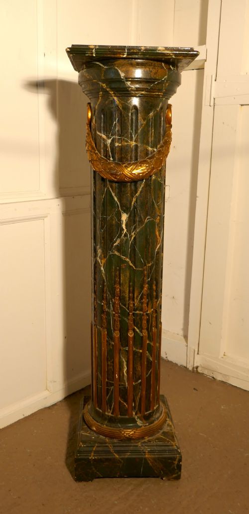 fig 4. A French Classical Column Pedestal in Simulated Marble
