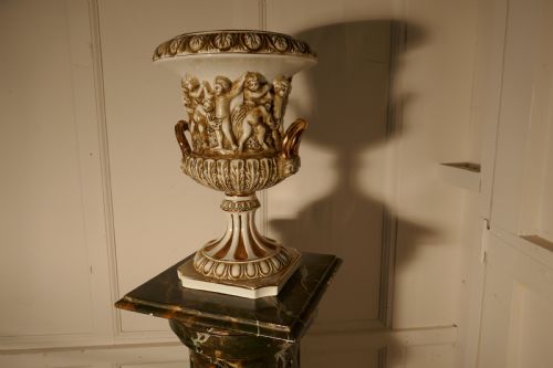 fig 1. A Large R Capodimonte Italian Porcelain Figural Urn, Vase