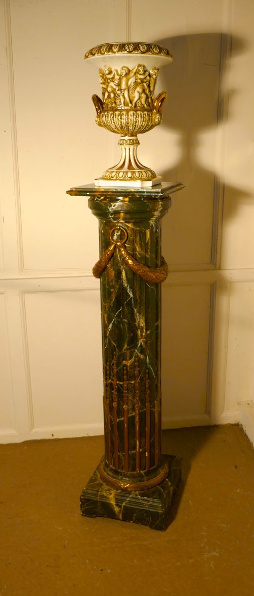fig 3. A Large R Capodimonte Italian Porcelain Figural Urn, Vase