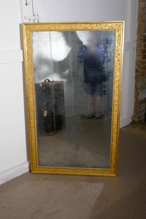 fig 2. Large Heavy French Gold Shabby Wall Mirror