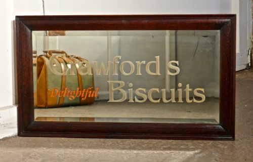 “Crawford’s Delightful Biscuits” Baker/cafe Advertising Mirror