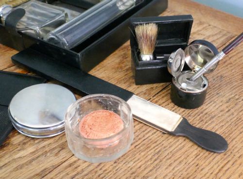 fig 4. Au Départ Fully Fitted Gentlemans Travelling Dressing Case, Hall Marked Silver