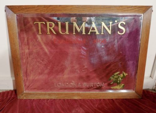 fig 2. A TRUMAN’S Beer Advertising Mirror, Pub Mirror for Truman’s