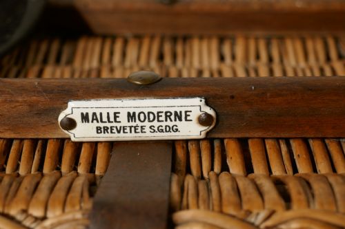 fig 3. French Antique Wicker Laundry Basket or Linen Hamper