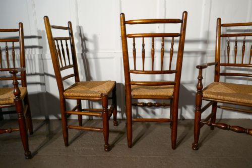 fig 3. A Set of 6 Ash Spindle Back Country Dining Chairs