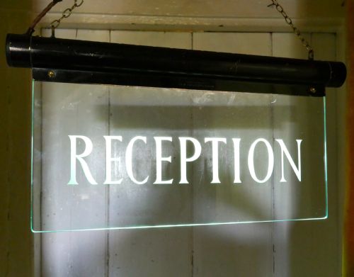 Art Deco Illuminated Hotel Reception Sign