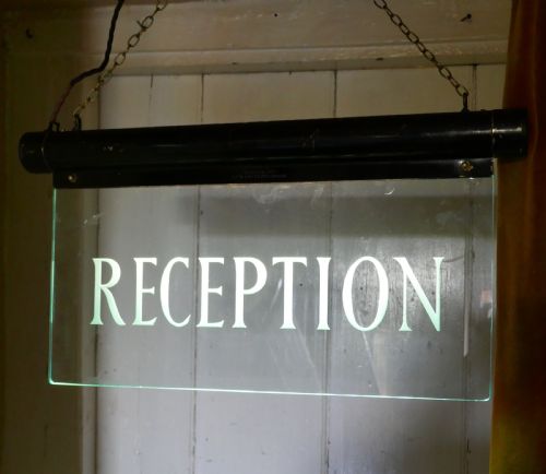 fig 1. Art Deco Illuminated Hotel Reception Sign
