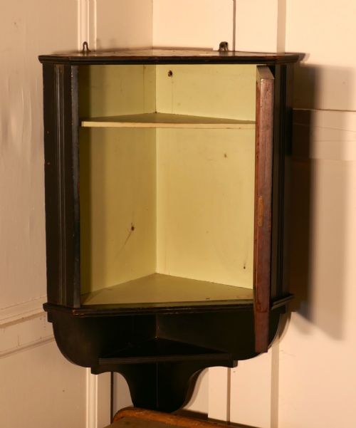 fig 2. Victorian Painted Ebonised Corner Cabinet