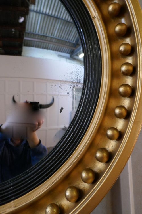 fig 2. A Large Regency Convex Gilt Wall Mirror 