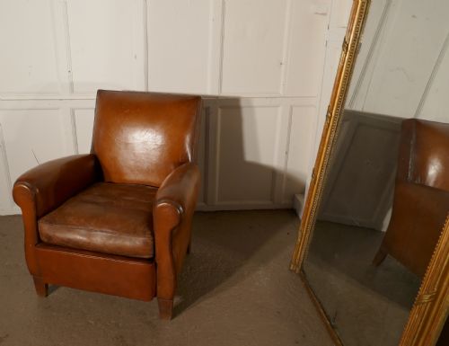 fig 1. French Art Deco Leather Club Chair