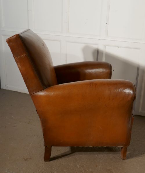 fig 3. French Art Deco Leather Club Chair