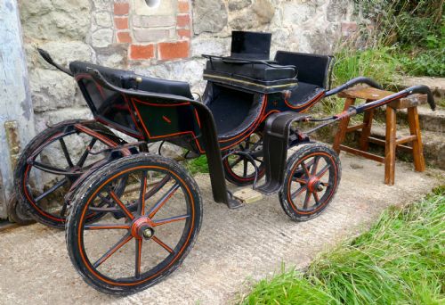 fig 4. A Child Size Edwardian Dog Cart, Tiny Pony Trap, Rally Cart
