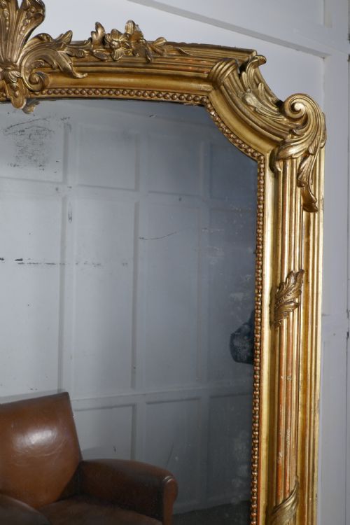 fig 2. A Very Large French Shabby Gilt Console Mirror