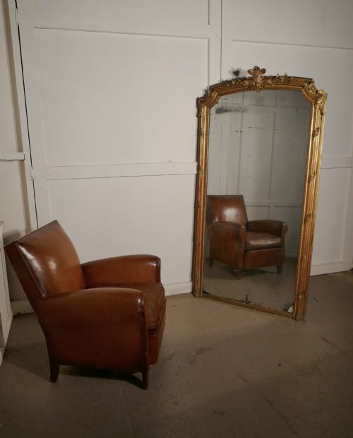 fig 3. A Very Large French Shabby Gilt Console Mirror