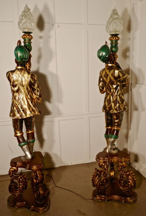 fig 1. A Magnificent Pair of Venetian Blackamoor Candelabra