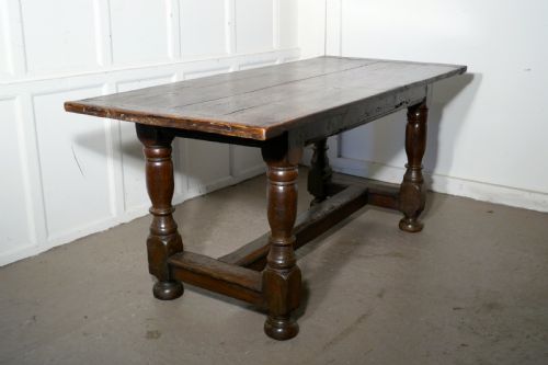 Early Gothic Carved Oak Table