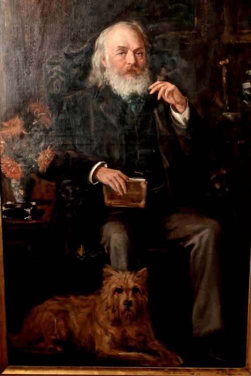 fig 2. Very Large Oil Painting, Portrait of an Old Gentlman and His dog