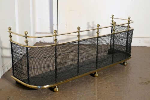 fig 3. An Early Victorian Brass and Iron Fender or Fireguard
